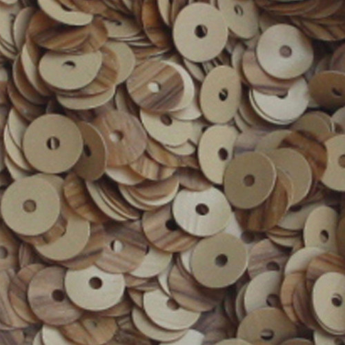 5mm Sequins Birch Wood Grain Opaque