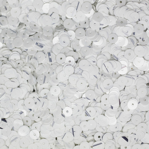 5mm Sequins White Black Fleck Opaque