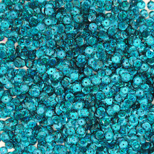 6mm Cup Sequins Teal Peacock Hologram Glitter Sparkle Metallic