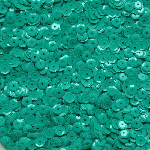 6mm Cup Sequins Green Opaque