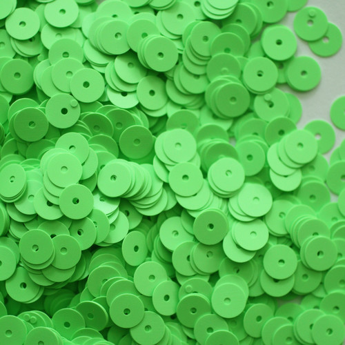 6mm Sequins Green Neon Opaque