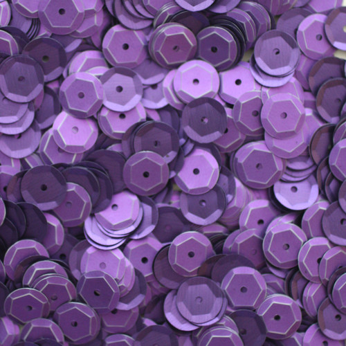 8mm Cup Sequins Purple Matte Silk Frost
