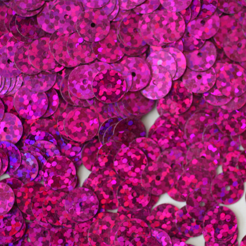 8mm Sequins Fuchsia Pink Hologram Glitter Sparkle Metallic