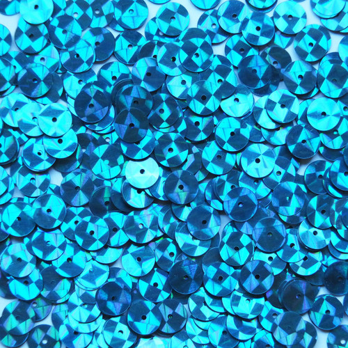 8mm Sequins Light Aqua Blue Prism Metallic