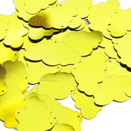 Cloud Sequin 1.5" Yellow Metallic