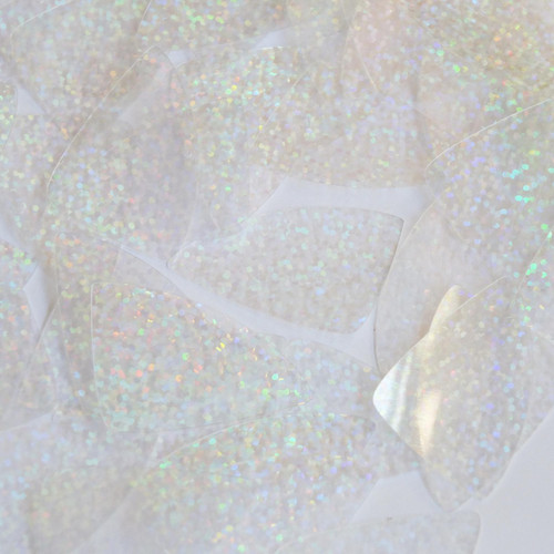 Fishscale Fin Sequin 1.5" Crystal Hologram Glitter Sparkle