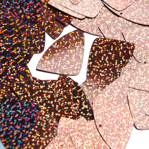 Fishscale Fin Sequin 1.5" Copper Hologram Glitter Sparkle