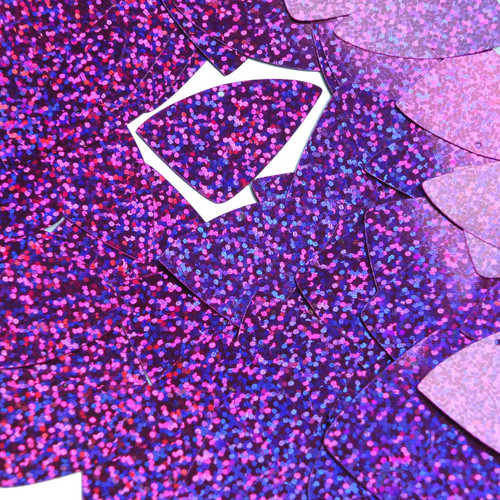 Fishscale Fin Sequin 1.5" Violet Purple Hologram Glitter Sparkle Metallic