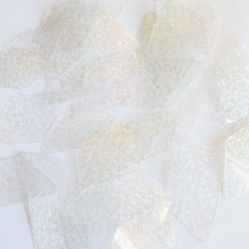 Long Diamond Sequin 1.75" Crystal Hologram Glitter Sparkle