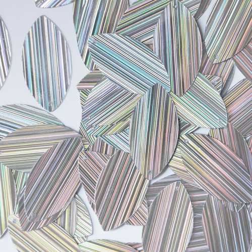 Navette Leaf Sequin 1.5" Silver City Lights Metallic Reflective Navette Leaf Sequin 1.5" Silver City Lights Metallic Reflective