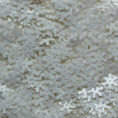 Snowflake Sequin 15mm Snow White Opaque