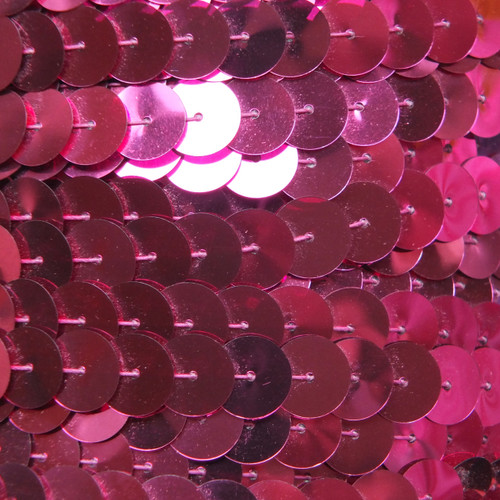 Sequin Trim 10mm Iron On Hot Pink Metallic