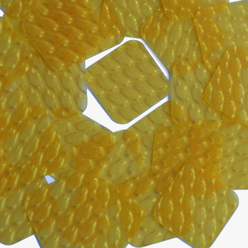 Square Diamond Sequin 1.5" Yellow 3D Three Dimensional Reflector