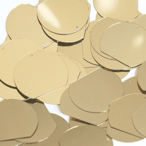 Three Quarter Round Sequin 30mm Gold Metallic