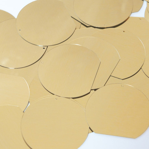 Three Quarter Round Sequin 1.5" Gold Metallic