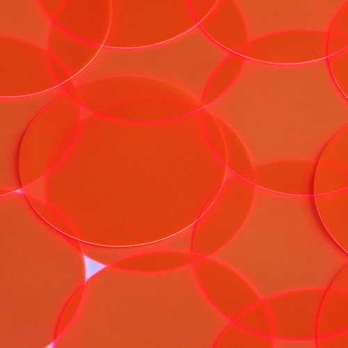 Round Vinyl Shape No Hole 60mm Orange Go Go Fluorescent Edge Glow