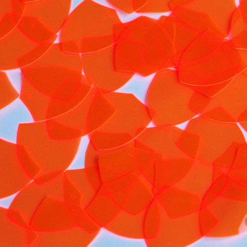 Shield Vinyl Shape 1" Orange Go Go Fluorescent Edge Glow
