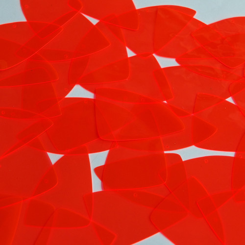 Fishscale Vinyl Shape 1.5" Red Go Go Fluorescent Edge Glow