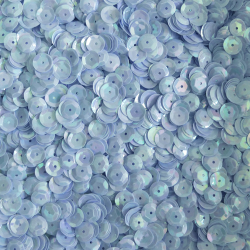 8mm Cup Sequins Powder Blue Rainbow Iris Shiny Opaque 8mm Cup Sequins Powder Blue Rainbow Iris Shiny Opaque