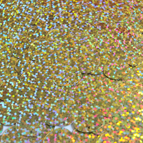 Flower Sequins 1.5" Gold Hologram Glitter Sparkle Metallic