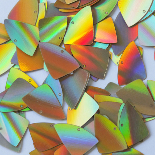 Fishscale Fin Sequins 1" /25mm Gold Lazersheen Reflective Metallic