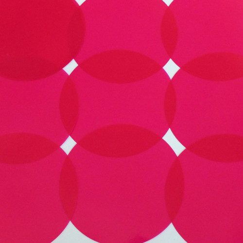 70mm No Hole Round Shape Vinyl Go Go Trans Raspberry