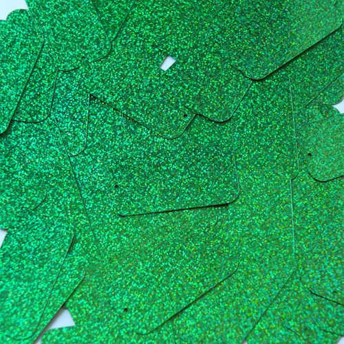 Rectangle Sequins 1.5" Green Sparkle Glitter Metallic