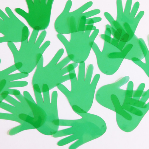 Glove Vinyl Go Go Trans Green