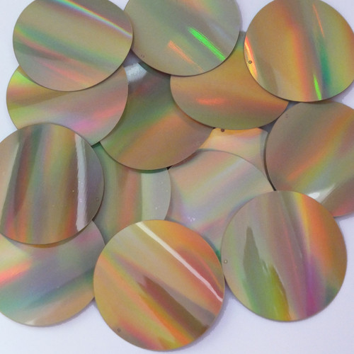 Round Sequins 50mm Gold Lazersheen Reflective Metallic