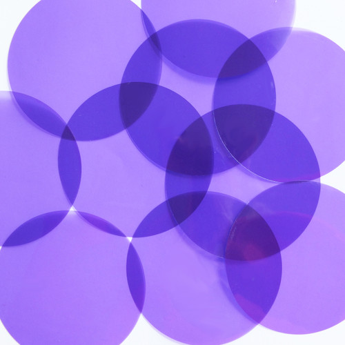 70mm No Hole Round Shape Vinyl Go Go Trans Purple