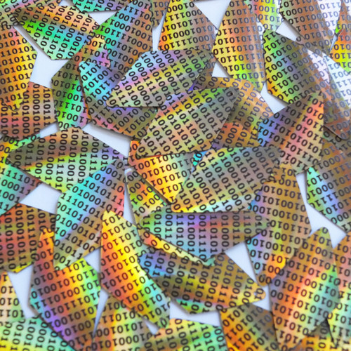 Black Gold Lazersheen Binary Tech Code Print Out