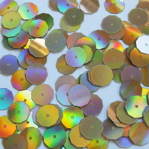 Octagon Sequins 1/2" Gold Lazersheen Reflective Metallic Octagon Sequins 1/2" Gold Lazersheen Reflective Metallic