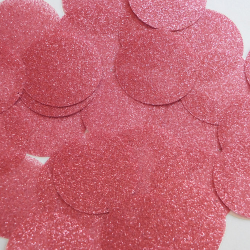 Round sequins 40mm Rose Pink Metallic Sparkle Glitter Texture