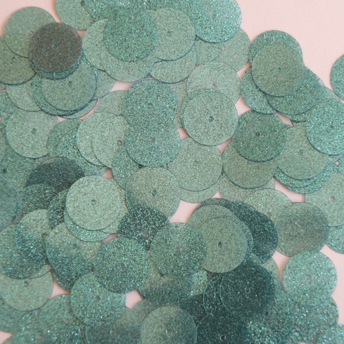 Round Sequin 15mm Turquoise Blue Metallic Sparkle Glitter