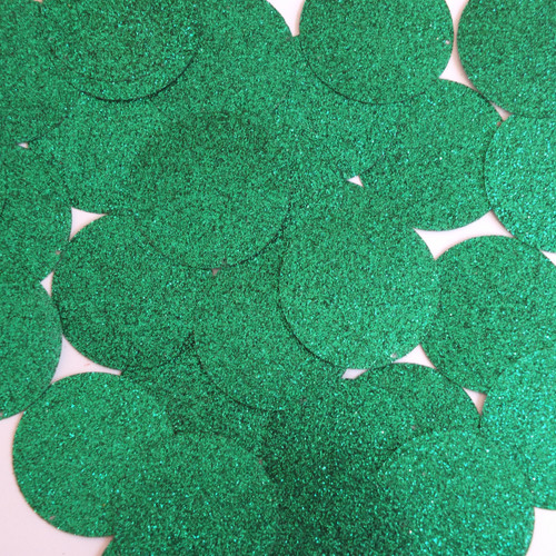Round Sequin 40mm Green Metallic Sparkle Glitter Texture