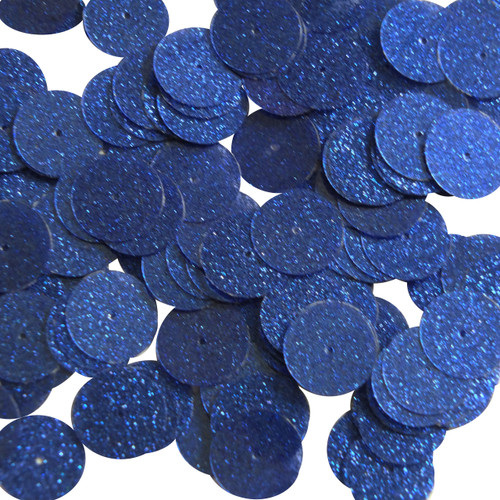 Round sequins 15mm Royal Blue Metallic Sparkle Glitter Texture