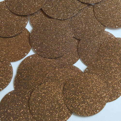 Round sequins 40mm Coffee Brown Metallic Sparkle Glitter Texture