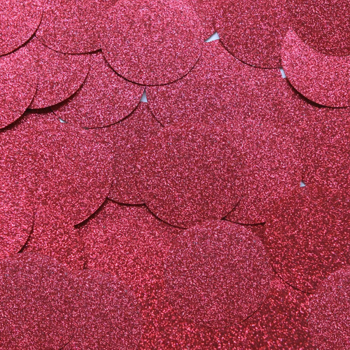 Round sequins 40mm Deep Red Pink Metallic Sparkle Glitter Texture