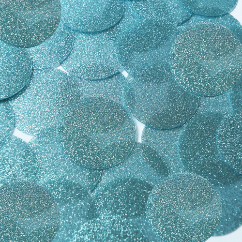 Round sequins 40mm Aqua Blue Metallic Sparkle Glitter Texture