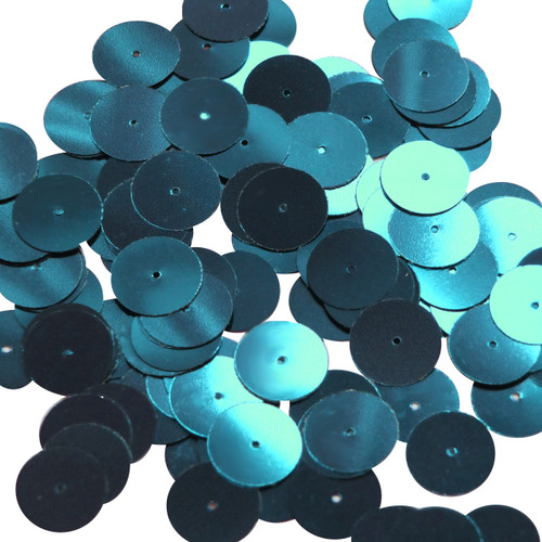 Round sequins 15mm Sapphire Blue Metallic