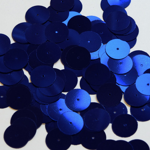 Round sequins 15mm Midnight Blue Metallic