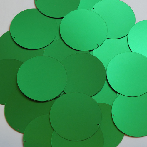 Round sequins 40mm Green Matte Satin Metallic Round sequins 40mm Green Matte Satin Metallic
