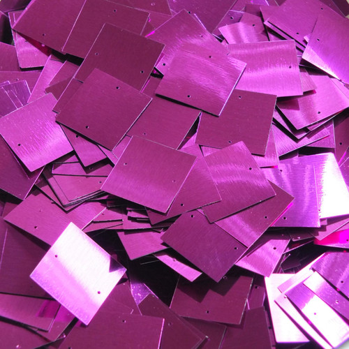 25mm Square Sequins Purple Metallic