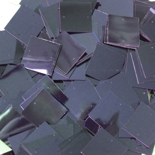 25mm Square Sequins Navy Blue Metallic