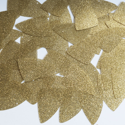 Fishscale Fin Sequin 1.5" Gold Metallic Sparkle Glitter Texture