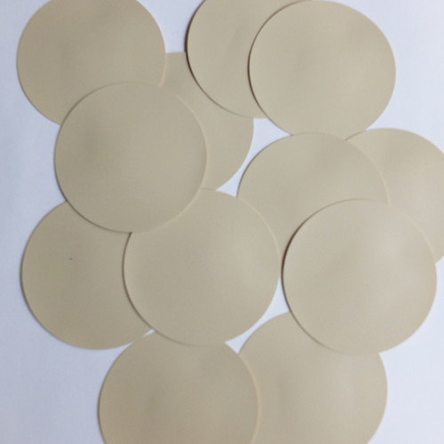 Round Sequin Paillettes 70mm No Hole Beige Tan Opaque Vinyl