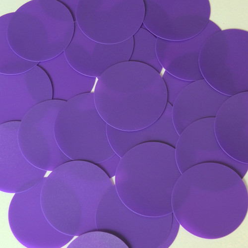 Round Sequin Paillettes 40mm No Hole Purple Opaque Vinyl