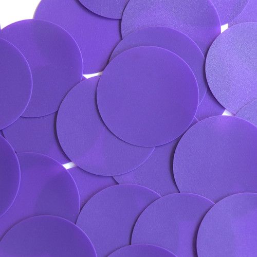 Round Sequin Paillettes 50mm No Hole Purple Opaque Vinyl