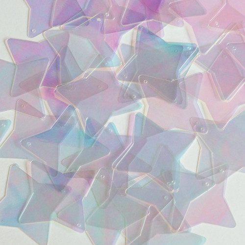 Star 4 Point Sequin 1.5" Crystal Crystallina Iris Mirror Iridescent Star 4 Point Sequin 1.5" Crystal Crystallina Iris Mirror Iridescent