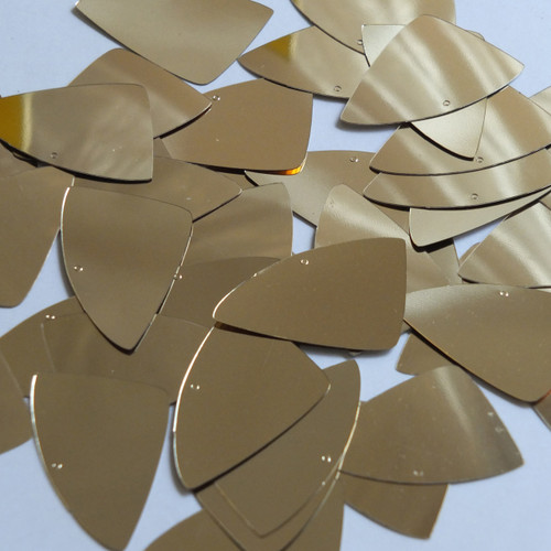 Fishscale Fin Sequin 1.5" Light Gold Metallic